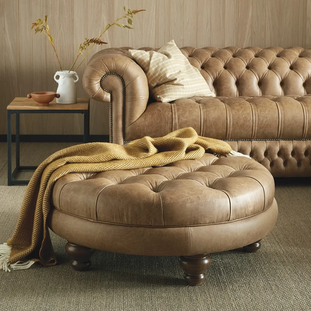 Piccadilly Footstool - Sale from Timeless Chesterfields UK