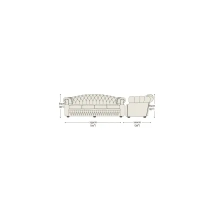 Oxford 4 Seater Sofa Birch Cream | In Stock