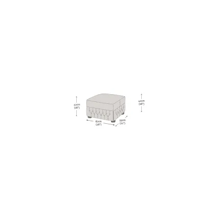 Knightsbridge Footstool Altara Charcoal | In Stock