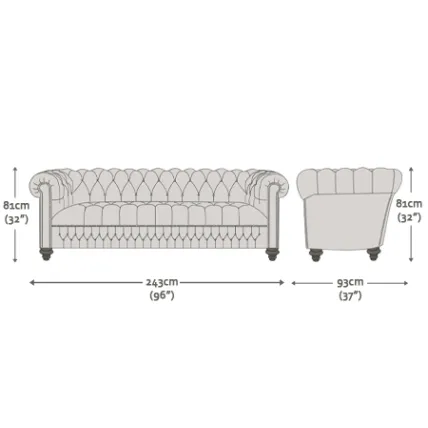 Clarendon 4 Seater | Industrial Brown | In Stock