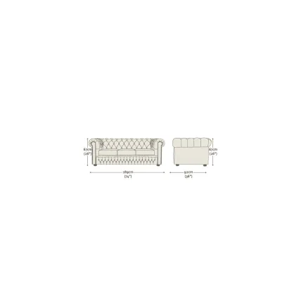 Chesterfield 2 and 3 Seater Sofa in Amalfi Forest Green