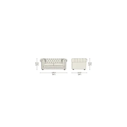 Chesterfield 2 and 3 Seater Sofa in Amalfi Forest Green