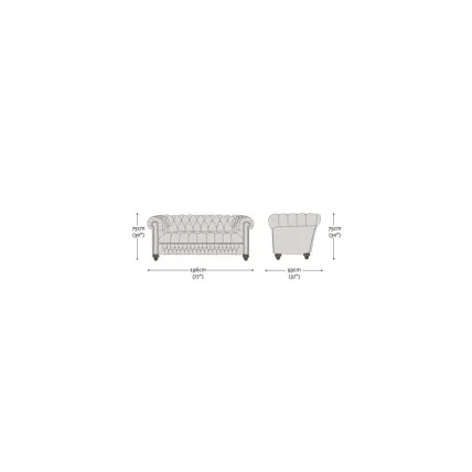 Clarendon 3 Seater Sofa Antique Red - Quick Ship from Timeless Chesterfields UK