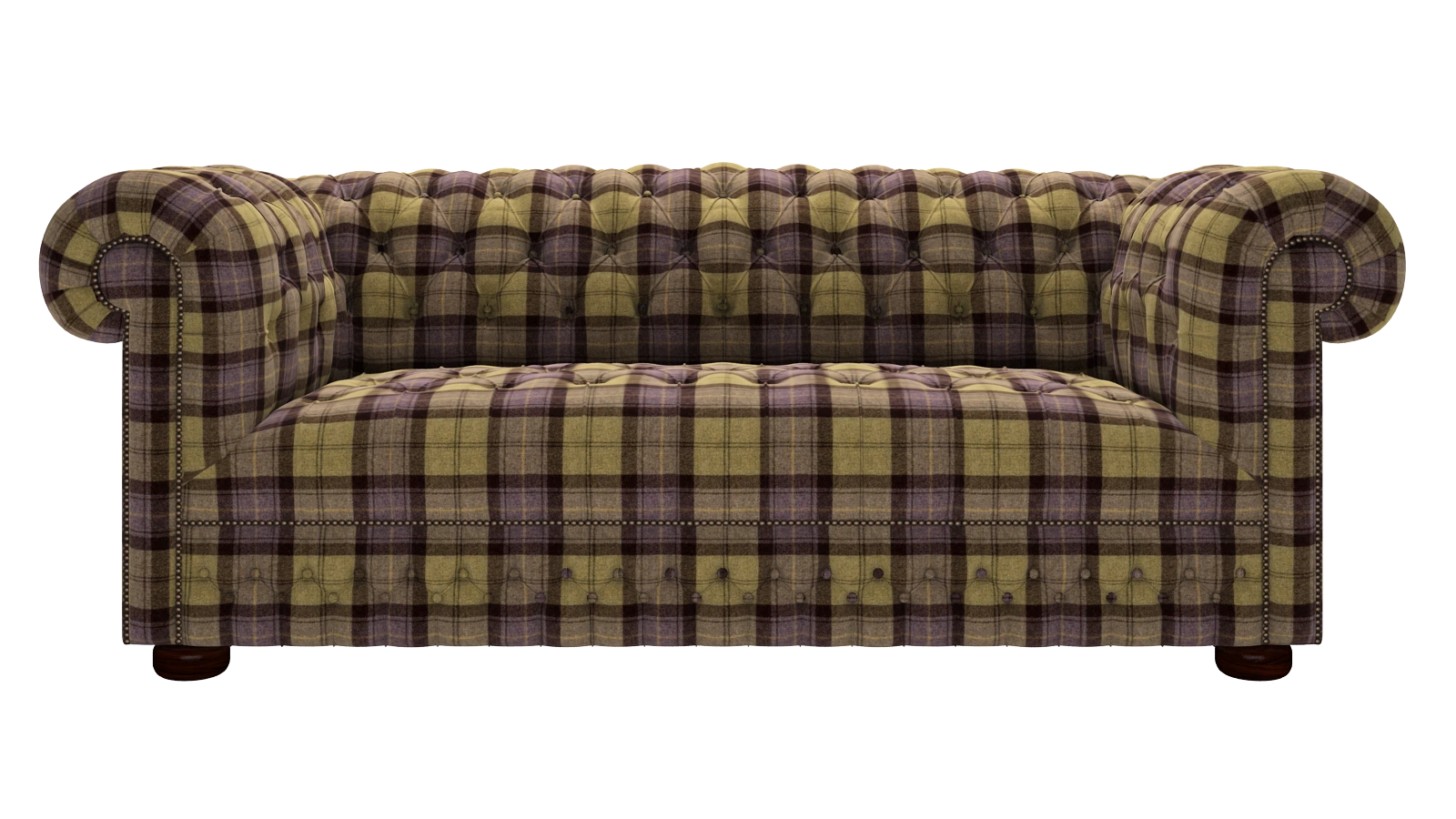 Belgravia 3seater Wool Plaid Blackberry Crumble