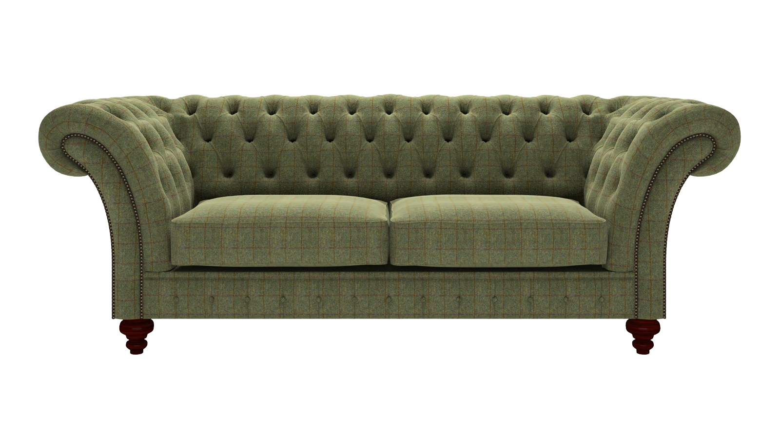Grosvenor 3seater Harris Tweed Huntsman Check Mountain Bracken